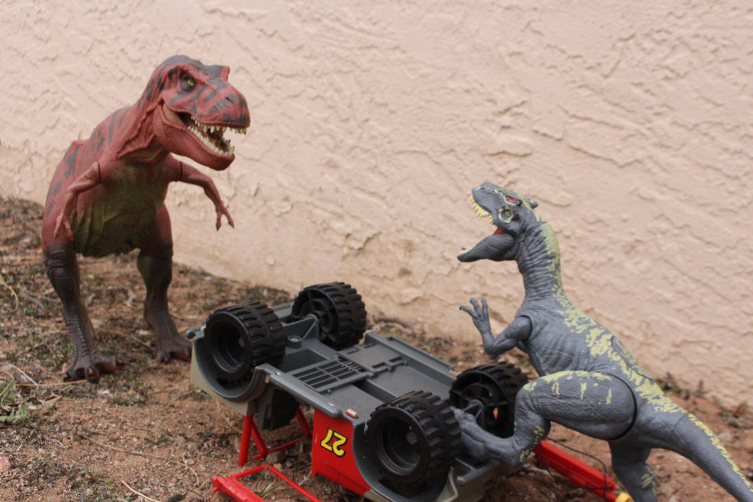 T. rex Vs. Allosaurus by DinoNTrains on DeviantArt