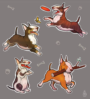 Stickers: Bull Terriers
