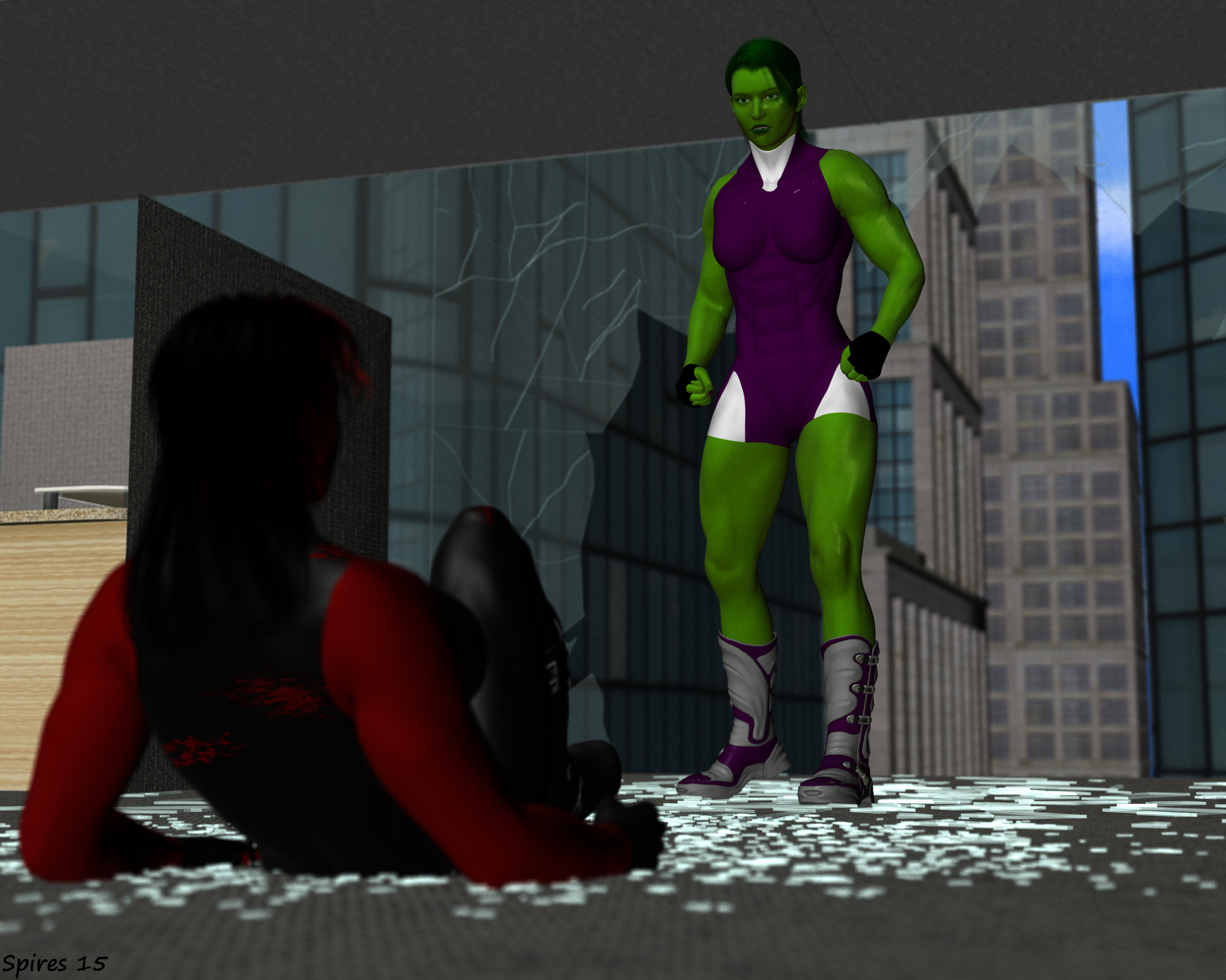 She-Hulks Fighting 2