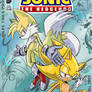 Sonic the hedgehog comic mockup with cover
