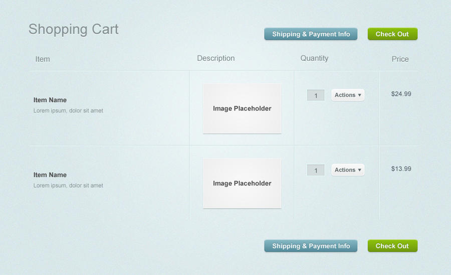 Shopping Cart Template by acidflow on DeviantArt
