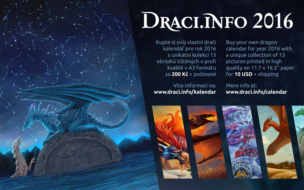 Dragon calendar Draci.info 2016