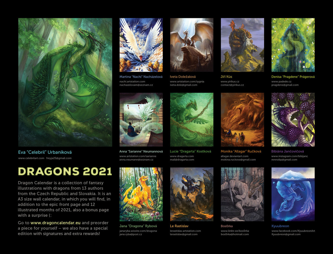 Dragon Calendar DRAGONS 2021 by Dragarta on DeviantArt