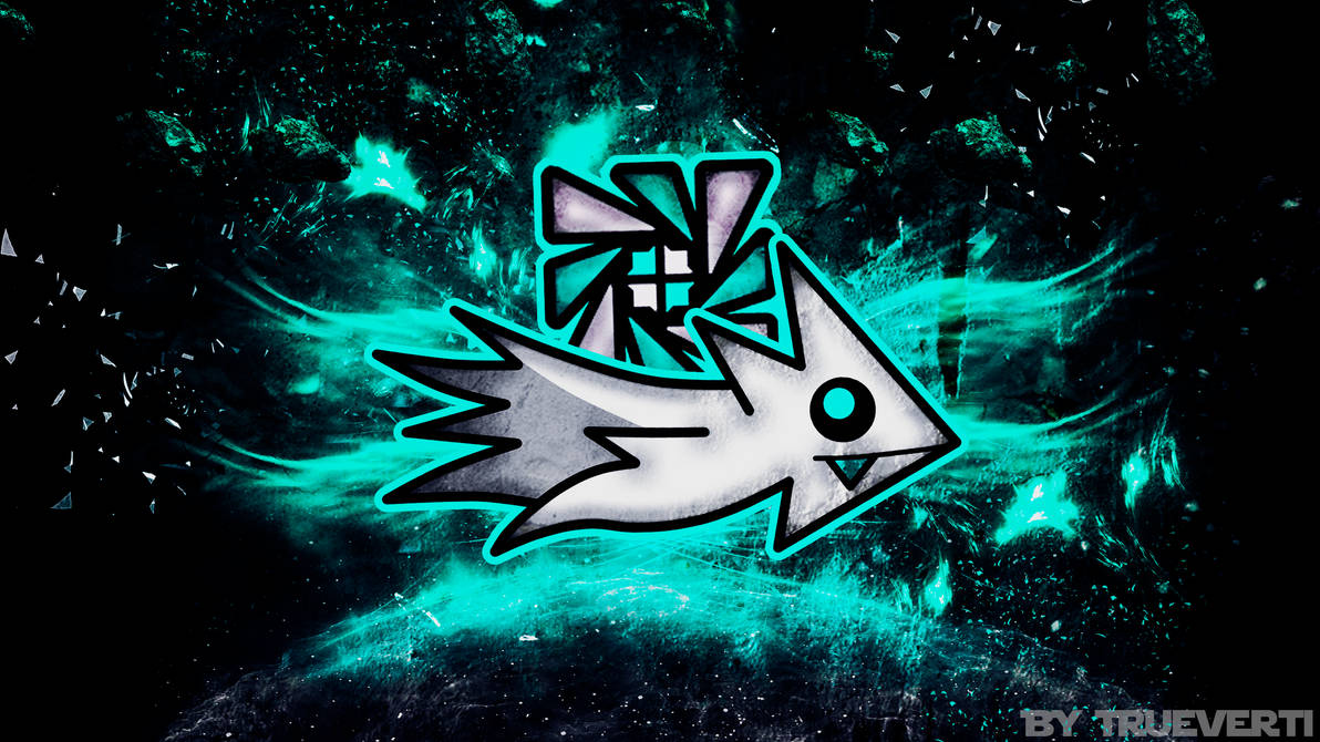 Geometry Dash Wallpaper: White/Blue - TrueVerTi by VerTiScrub on DeviantArt
