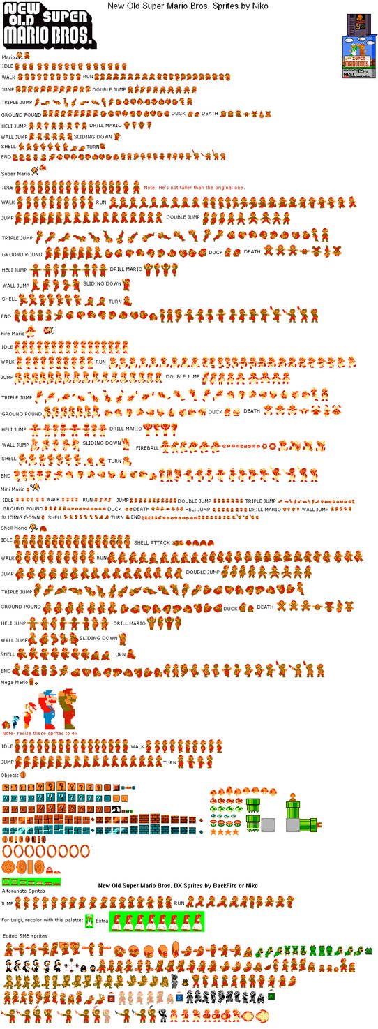 Awesome Super Mario Sheet by NintendoCritic on DeviantArt