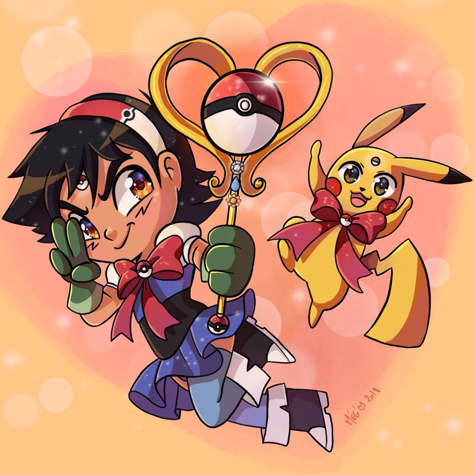 ASH E PIKACHU - Desenho de godenote - Gartic