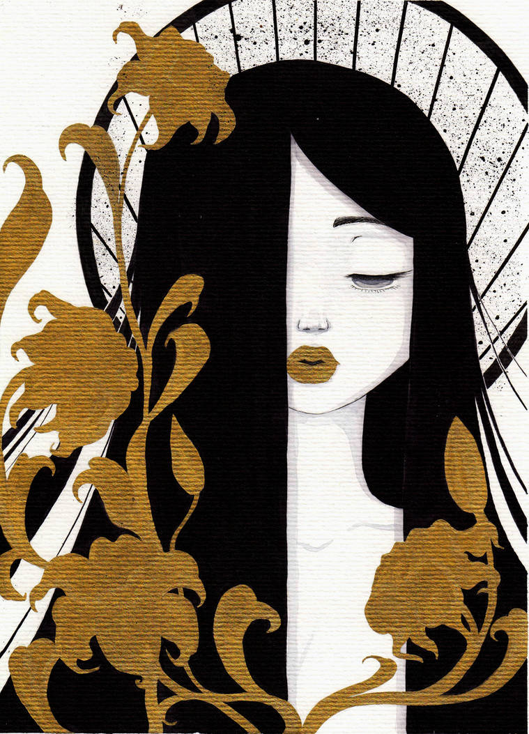 Golden Flowers by MaryNicolette