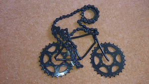 Cyclist made from Cycle bits