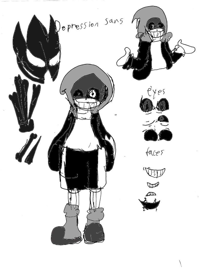 Depressed sans by Drixzid on DeviantArt