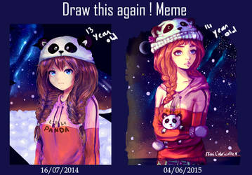 Draw This Again Meme 'Panda girl'