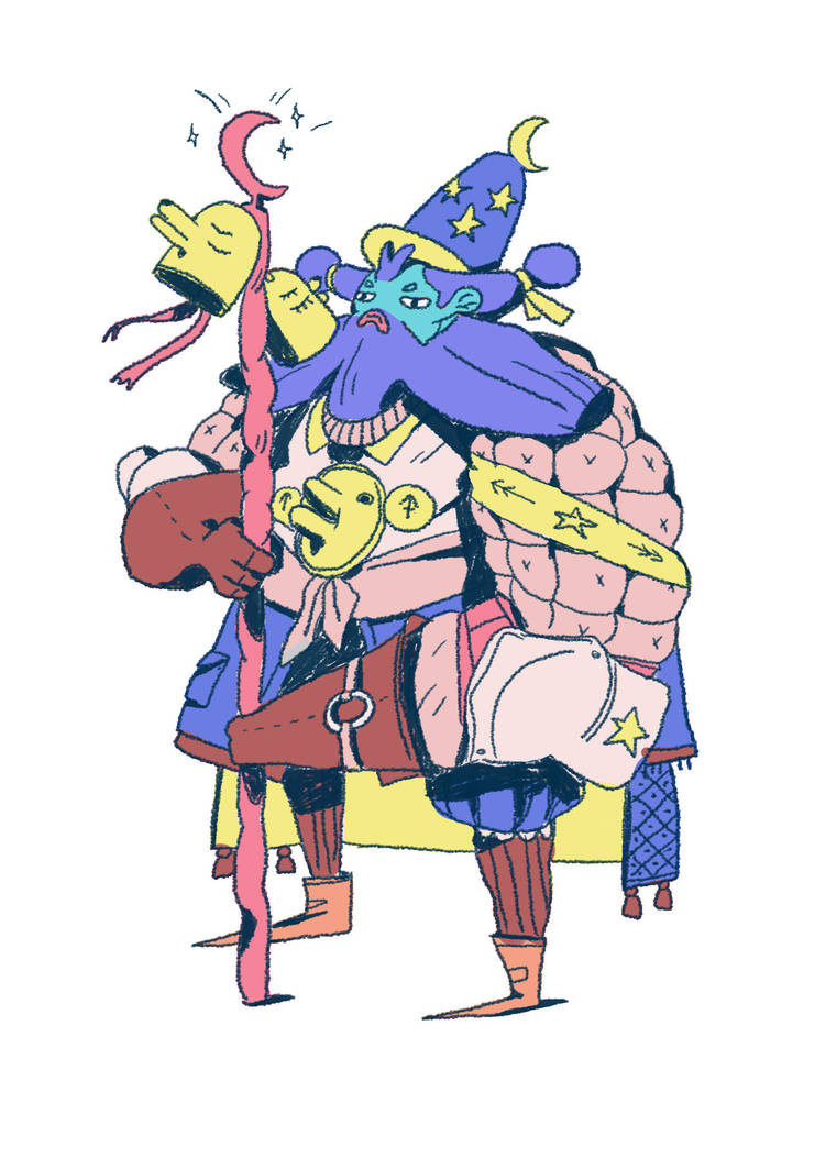 Grumpy moon night wizard by SandroRybak on DeviantArt