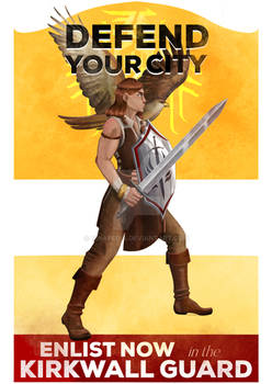 Dragon Age 2: Aveline Recruitment Poster Parody