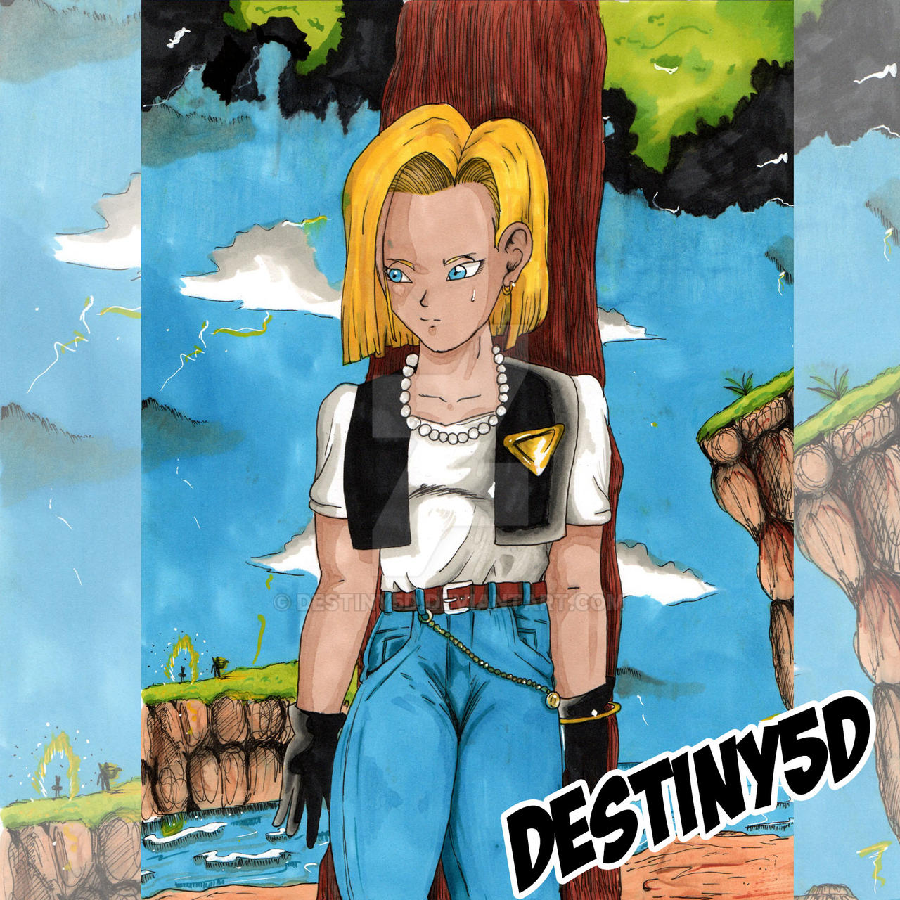 Android 18 Drawing ! 1 by Destiny5D on DeviantArt
