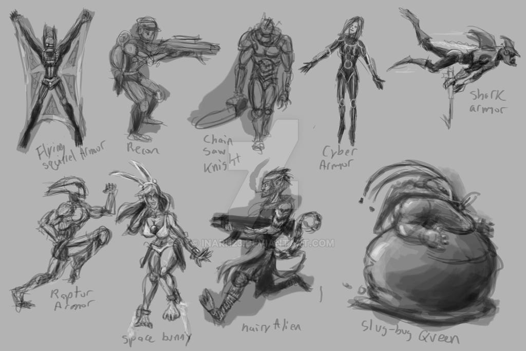 Scifi Character Designs 1 By Inari123 On Deviantart