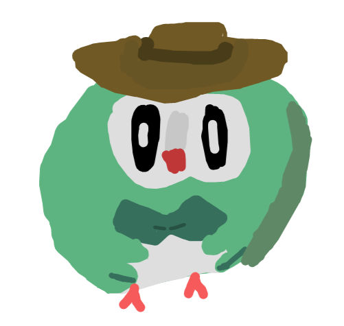 Shiny Rowlwt Shiny rowlet with fedora by GamingFilter on DeviantArt
