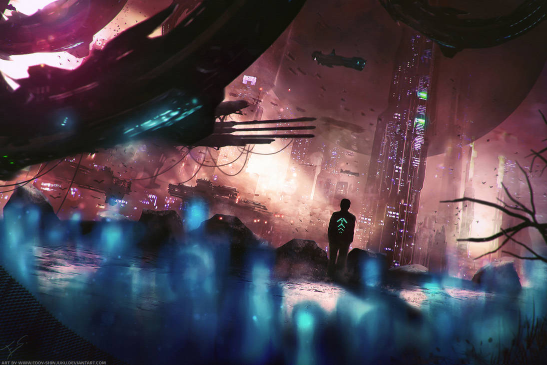 Sci-fi Novel 'Evolution' Concept Art by Eddy-Shinjuku