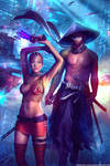 Cyberpunk Bookcover Commission - James Lucien by Eddy-Shinjuku