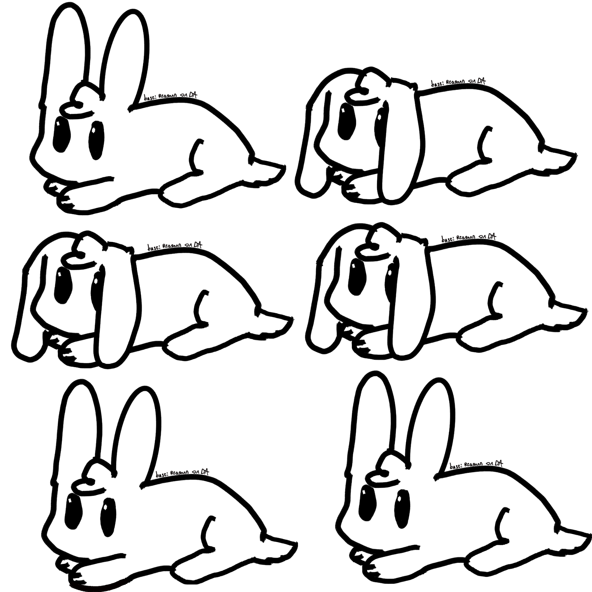 F2U Bunny Batch Base by reagnnn on DeviantArt