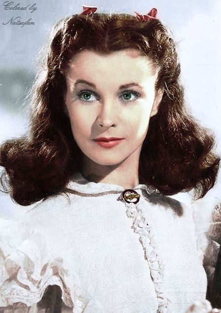 Vivien in Gone with the Wind ~ colored photo