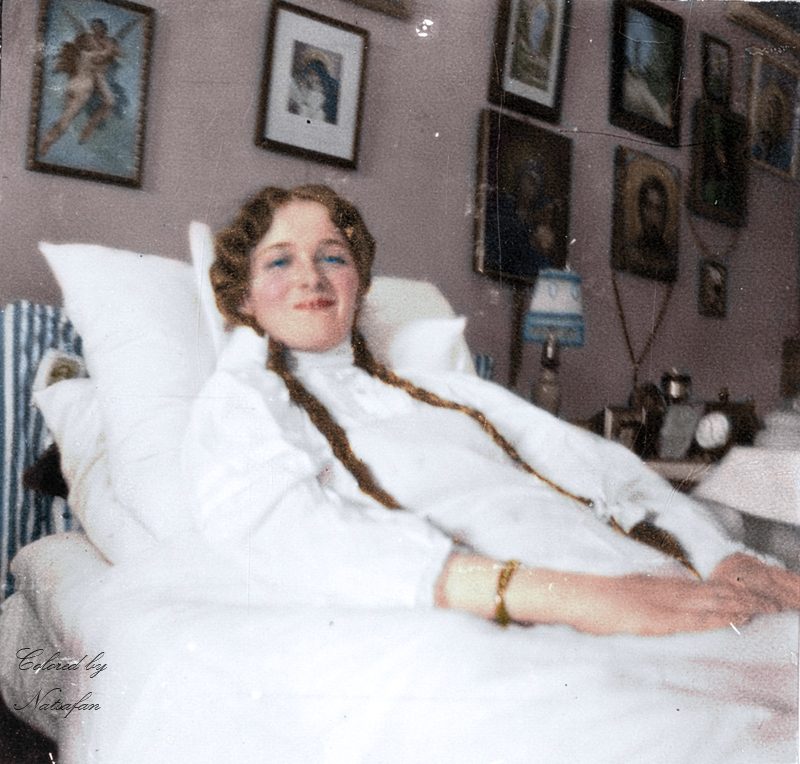 Olga recovering ~ colored photo