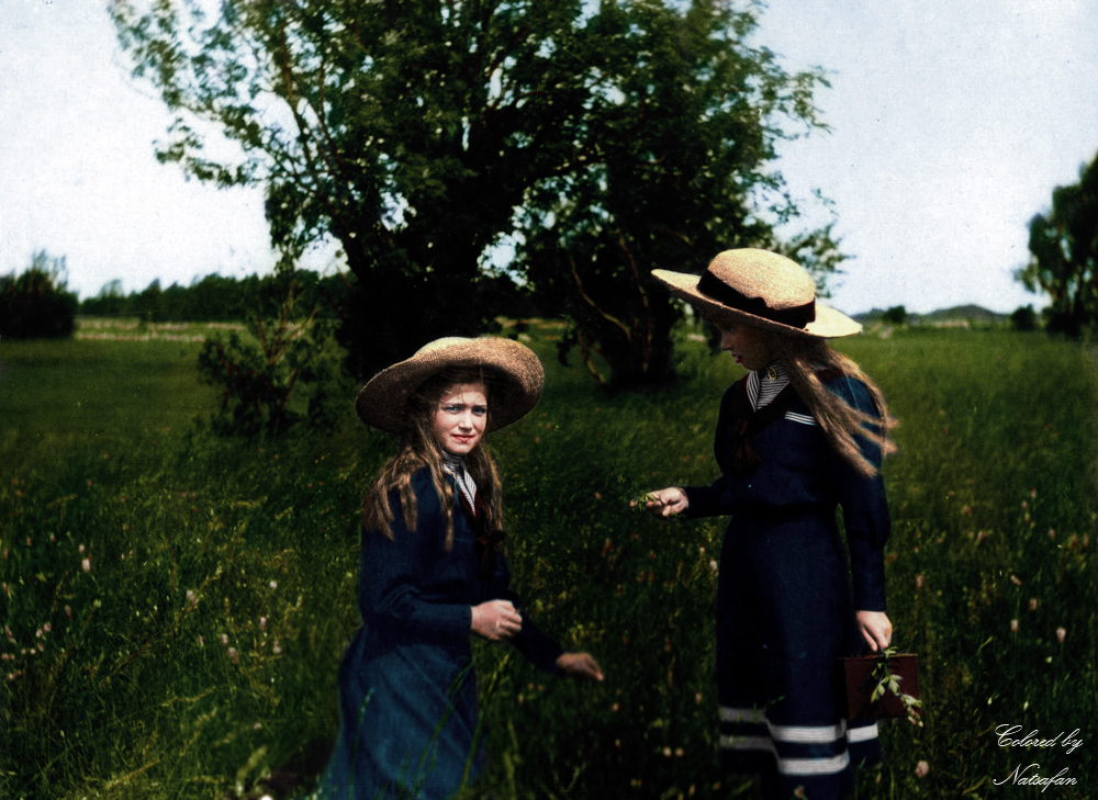 Maria and Anastasia ~ colored photo