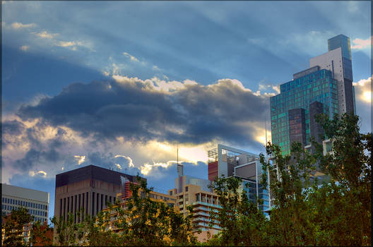 cloudy rays over sydney