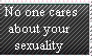 Shut Up About Sexuality Stamp