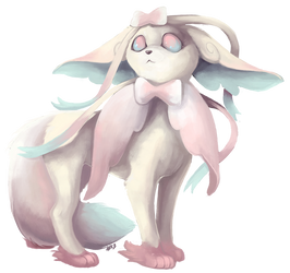 Pokemon Fusion Audino + Sylveon