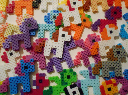 Lots of fuse bead ponies