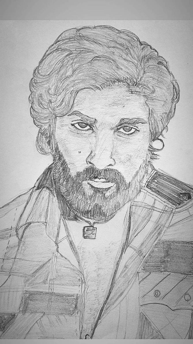 Allu Arjun as Pushpa. Drawing by Mr.Prince. by MrPrince21 on ...
