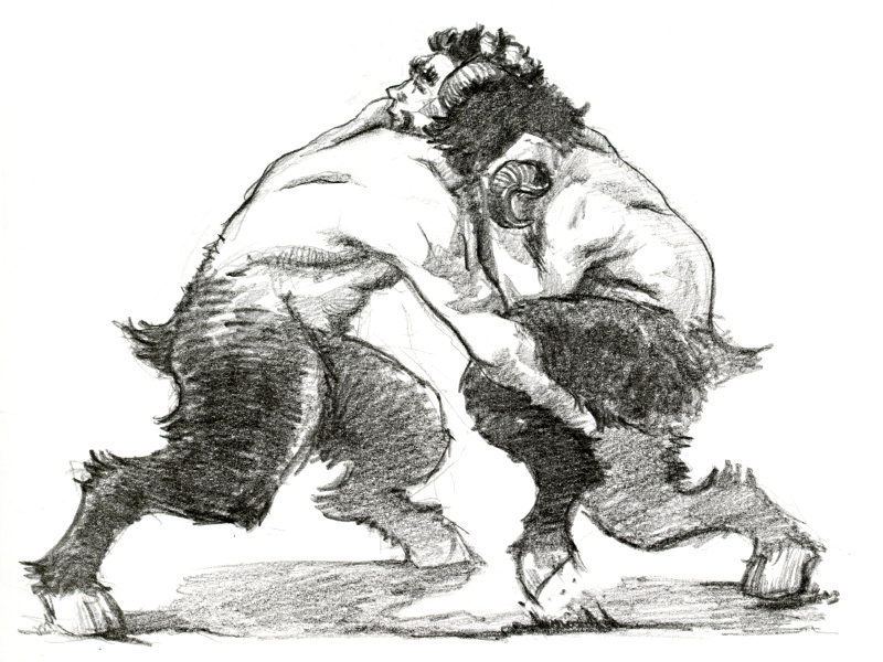 wrestling fauns