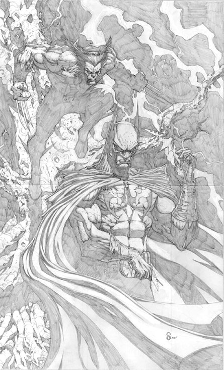 Wolverine Batman Commission