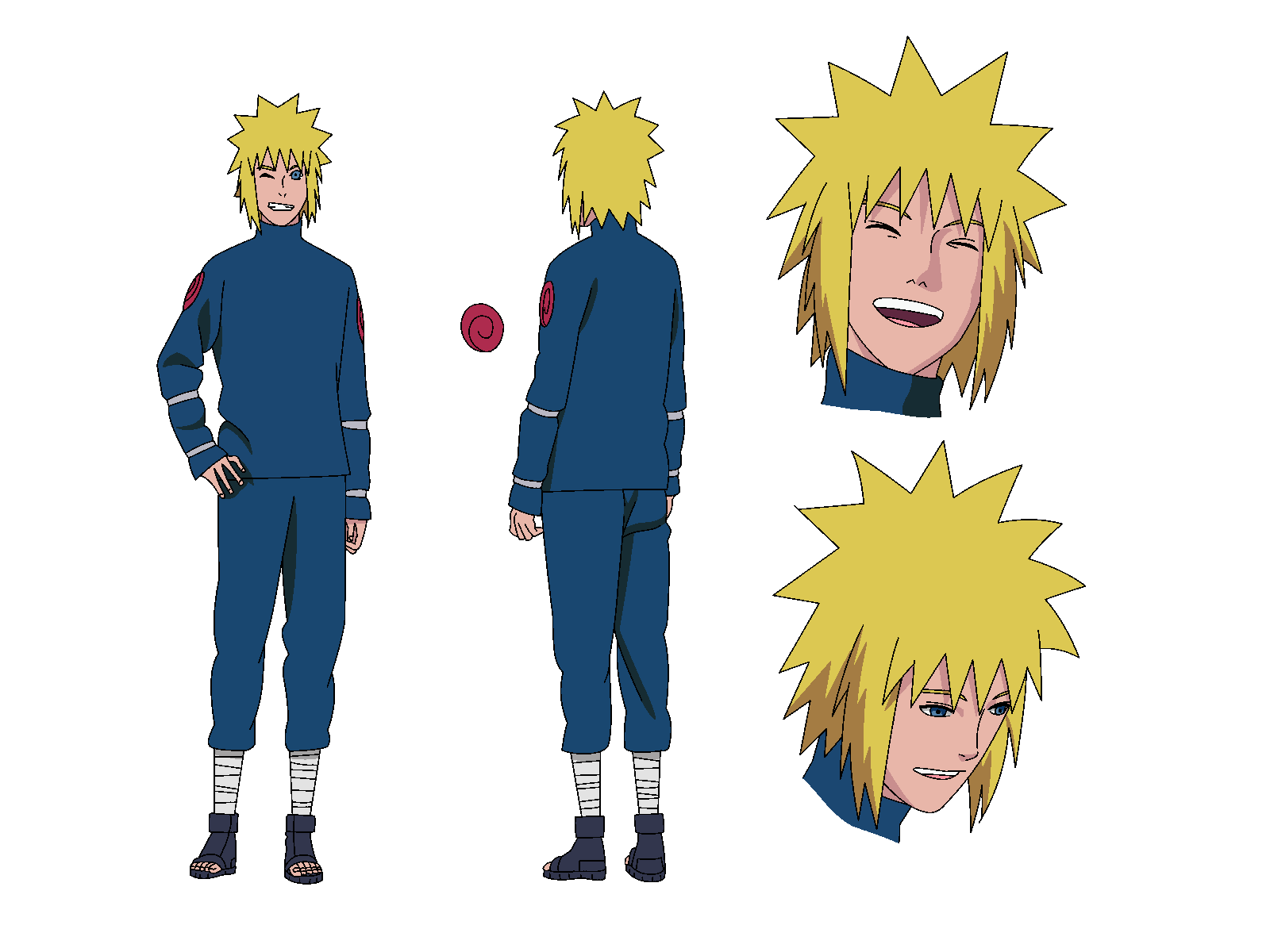 Minato First Design Minato Namikaze Model Sheet by momonart on DeviantArt
