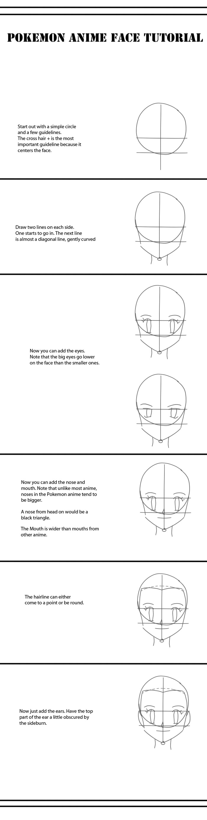 Pokemon Anime Face Tutorial