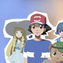 Ash and his female SM partners in Trailer Style