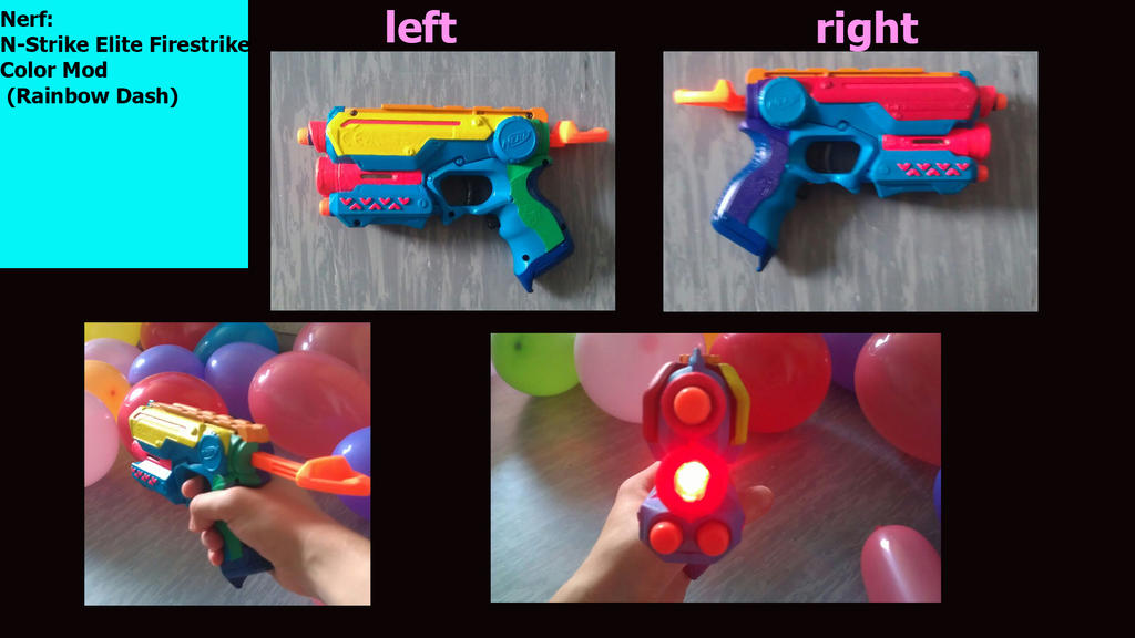 Nerf Firestrike - MLP Color Mod (Rainbow Dash)