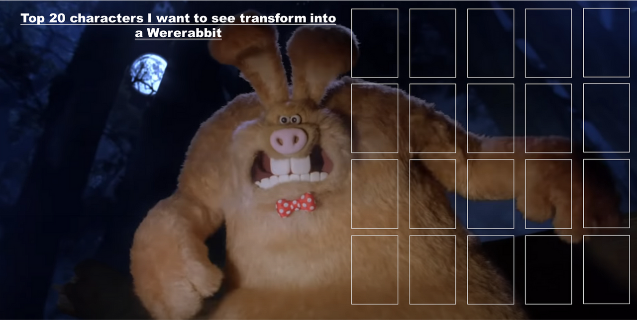 Top 20 characters to turn into a Wererabbit by HolloThere on DeviantArt