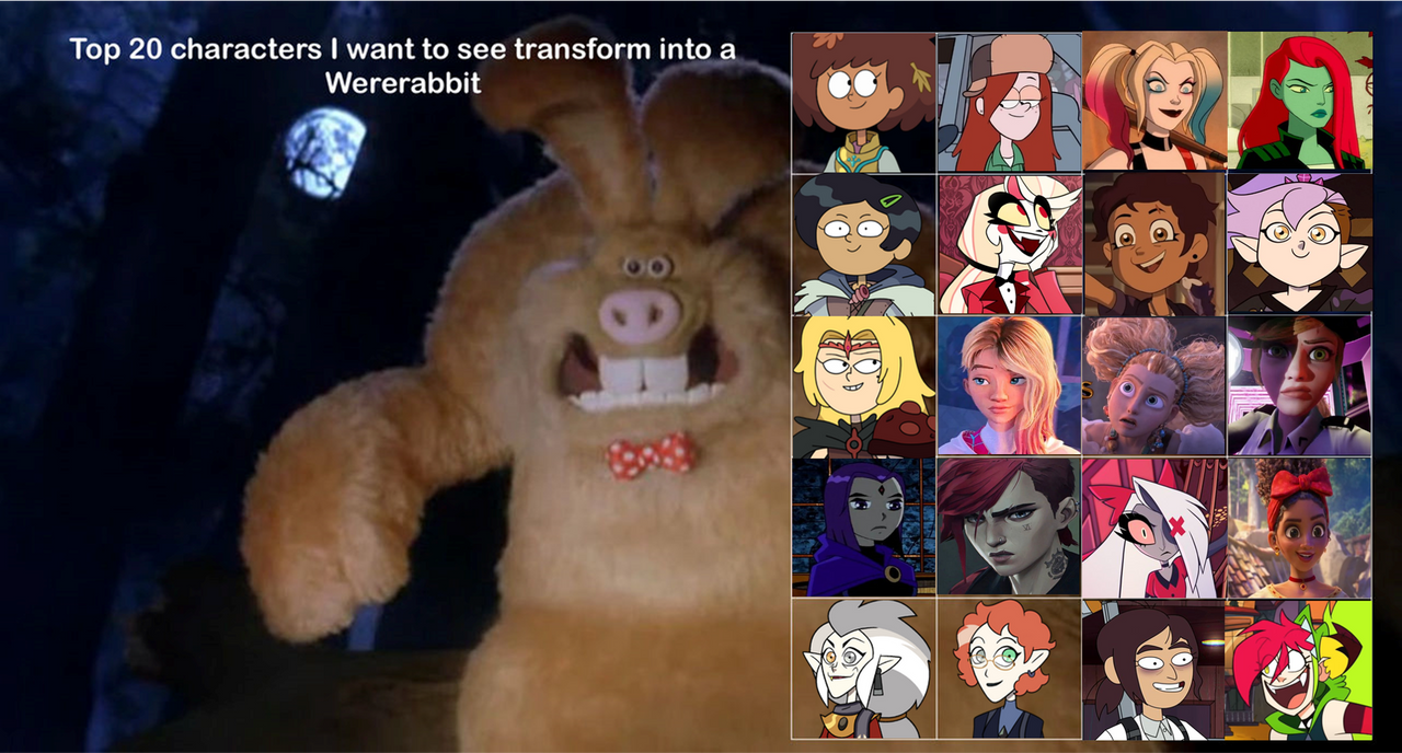 20 characters I want to see turn to a Wererabbit
