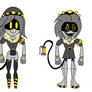 Murder Drones OCs S.D S, S.D E, S.D A