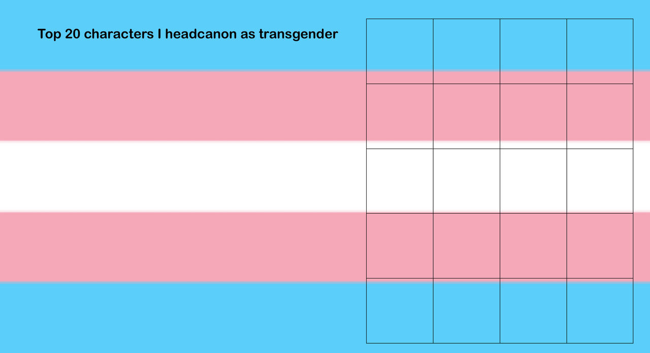 Top 20 characters I headcanon as Transgender