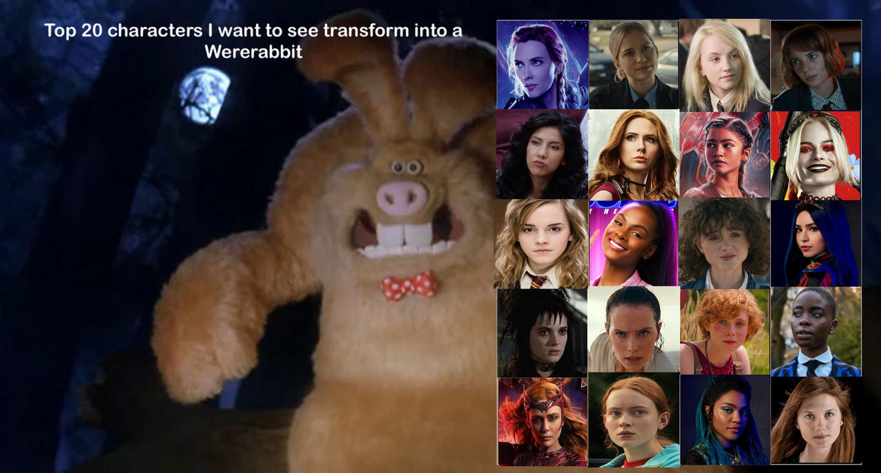 20 characters to turn into Wererabbits live action