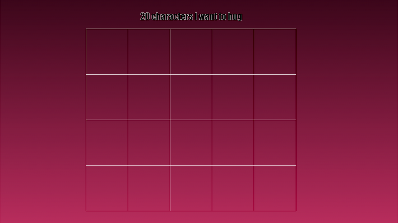 20 characters I want to hug