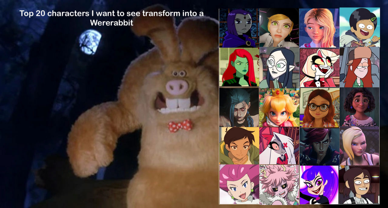 20 characters to turn into Wererabbits animated