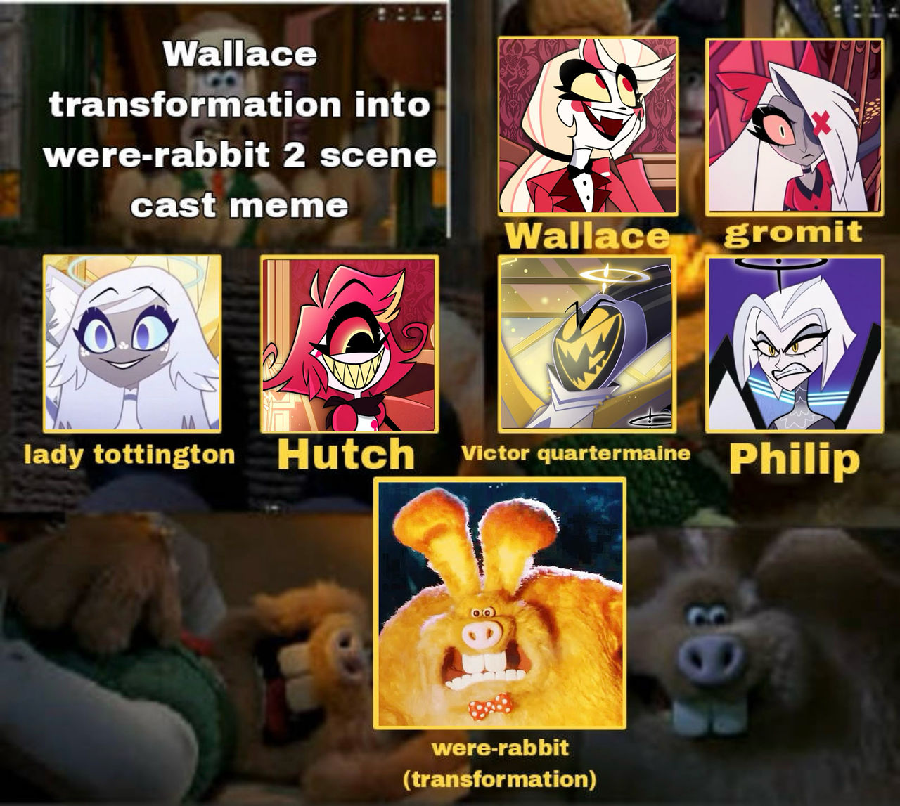 Charlie Morningstar Wererabbit cast meme 2