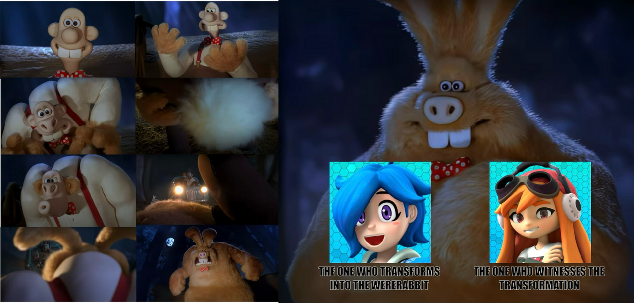 Tari Wererabbit transformation cast meme