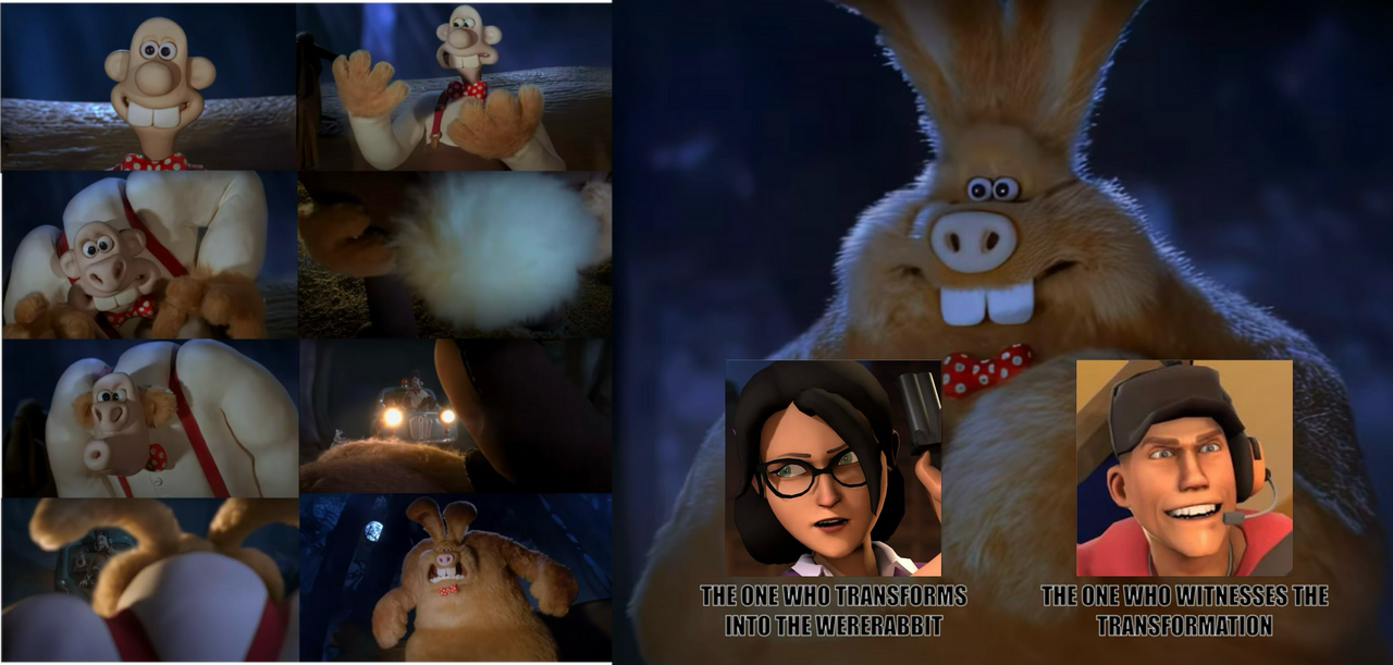 Miss Pauling Wererabbit transformation cast meme