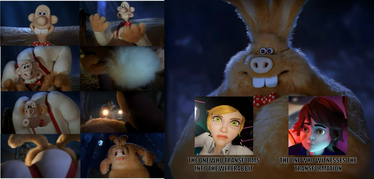 Vanessa Wererabbit transformation cast meme