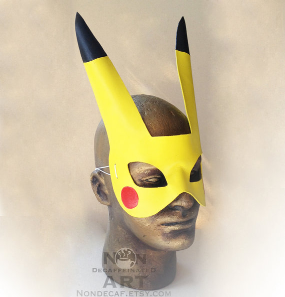 Electric Mouse - handmade leather mask