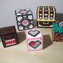 3D boxes made with hama beads