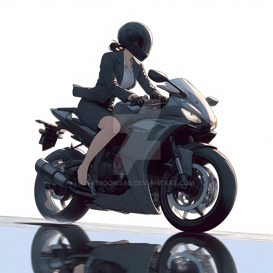 Anime sectary Biking to Work by SAIMOOMsab on DeviantArt